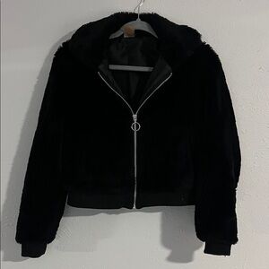 Black Faux Fur Jacket
